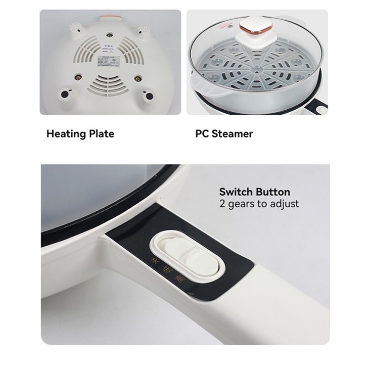 Mini Elecric Skillet With Steamer